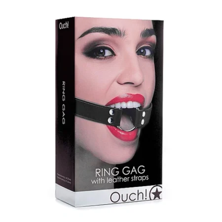 Ouch! Ring Gag - Black The Ouch! Ring Gag is a distinctive bondage accessory made from quality leather.