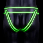 Ouch! Striped Jockstrap - Glow in the Dark (available in Black and Green) A high-quality image of the Striped Jockstrap – Glow in the Dark.