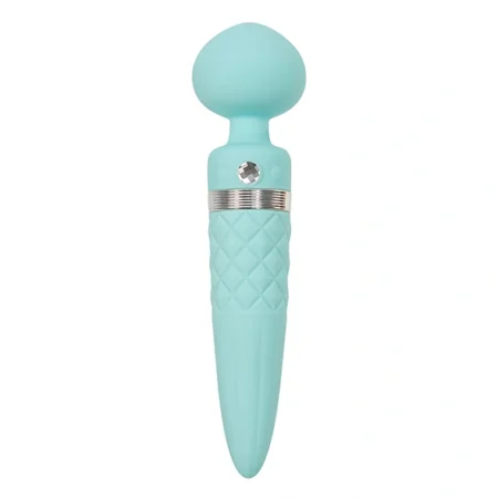 Pillow Talk Sultry Wand Massager - Light Blue.