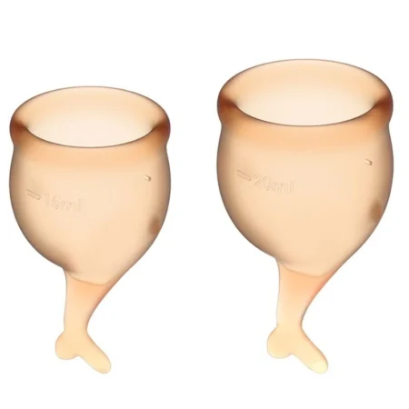 Satisfyer Feel Secure Menstrual Cup - Orange 15+20ml