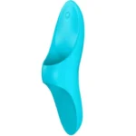 Satisfyer Teaser - Light Blue A high-quality image of the versatile finger vibrator.