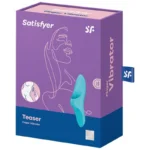 Satisfyer Teaser - Light Blue A high-quality image of the versatile finger vibrator.