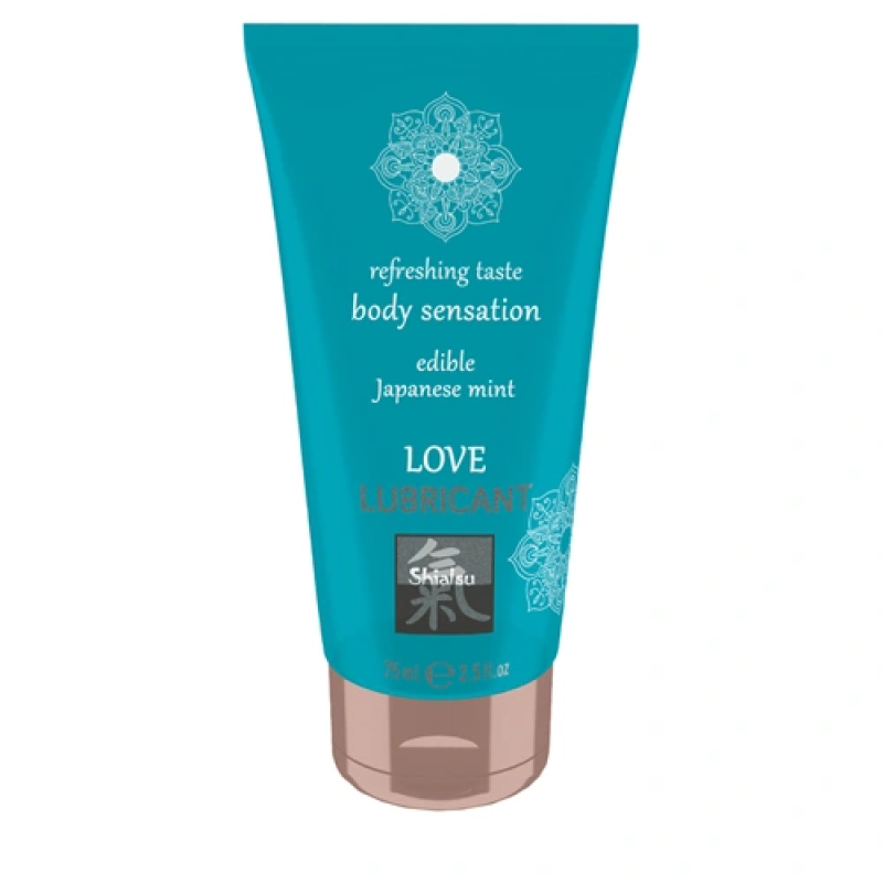 Shiatsu Love Lubricant Edible - Japanese Mint A high-quality image of the water-based edible lubricant.
