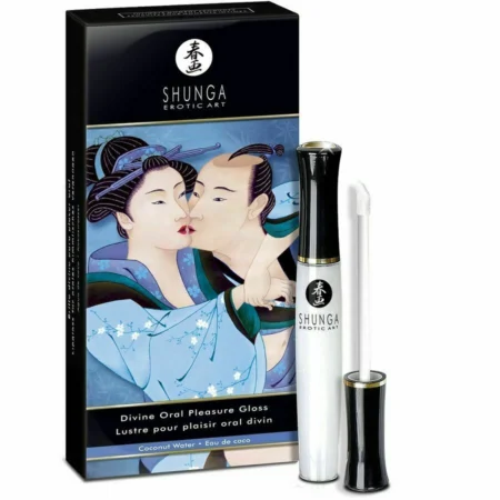 Shunga Divine Oral Pleasure Lipgloss Coco Water. Enhance your intimate experiences with Divine Oral Pleasure Lipgloss Coco Water.