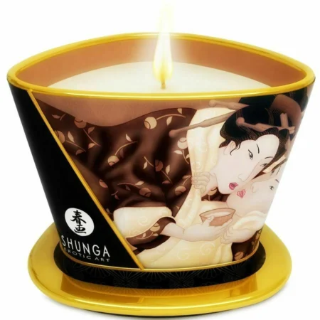Shunga Mini Caress By Candlelight Massage Candle Chocolate A high-quality image of the massage candle chocolate.
