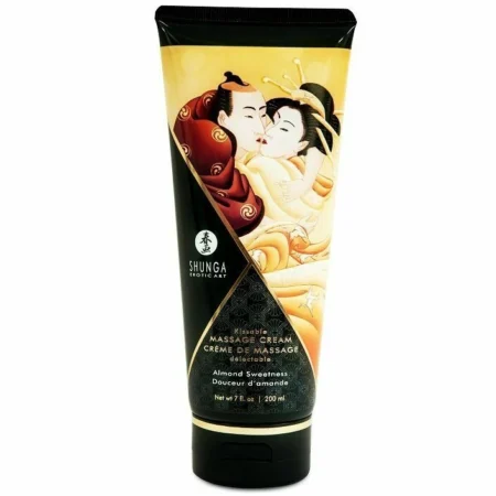 Shunga Massage Cream Kissable - Almond Sweetness 200ml. Unlock new levels of intimacy with Massage Cream Kissable Almond Sweetness.
