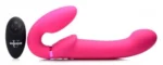 Strap U G-pulse Vibrating Strapless Dildo With Remote Control - Pink. Experience shared pleasure with the G-Pulse vibrating strapless dildo.