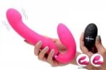 Strap U G-pulse Vibrating Strapless Dildo With Remote Control - Pink. Experience shared pleasure with the G-Pulse vibrating strapless dildo.