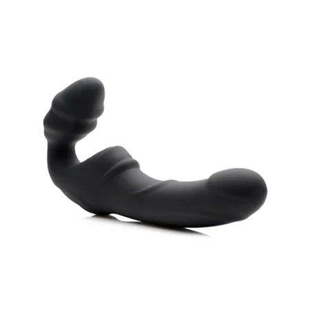 Strap U Slim Rider Strapless Strap-on Vibrator - Black. Discover the freedom of the Slim Rider Strapless Strap-on.