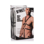 Strict Body Harness Featuring three adjustable straps and two cock rings