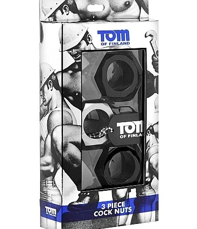 Tom Of Finland 3 Piece Cock Ring A high-quality image of the Tom Of Finland cock rings.