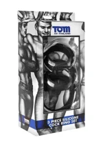 Scopri il set di anelli per pene in silicone di Tom Of Finland per erezioni più dure e durature.