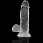 Il dildo realistico DildoTrasparente con Testicoli di X Ray offre un'esperienza ipoallergenica e coinvolgente per chi cerca piacere sicuro
