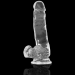 X Ray Clear Cock With Balls 18.5cm X 3.8cm A high-quality image of the clear realistic dildo.
