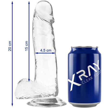 X Ray Clear Cock With Balls 20cm X 4.5cm A high-quality image of the best penis dildo.