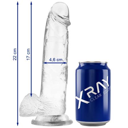 X Ray Clear Cock With Balls 22cm X 4.6cm A high-quality image of the best penis dildo.