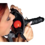 Zado Leather Head Harness With Dildo. Take control with the Zado Leather Head Harness.