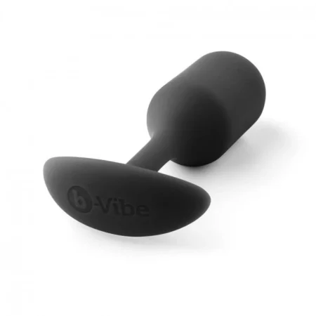 b-vibe Snug Plug 2 (available in Black and Orange and Pink and Purple) A high-quality image of the Weighted butt plug.