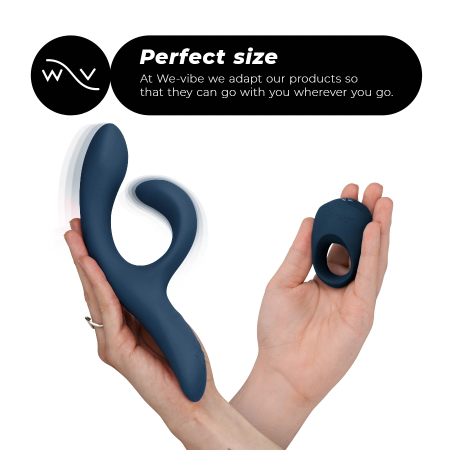 Dettaglio We-Vibe Nova 2 e Pivot con controllo via app e design in silicone body-safe