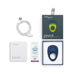 In the box of We-Vibe Pivot showing silky silicone texture and We-Connect app control feature