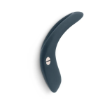 Close-up of We-Vibe Verge contoured perineum stimulator and We-Connect app control feature