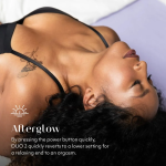 Close-up of Womanizer Duo 2 showing Pleasure Air head, separate controls, and features like Smart Silence and Afterglow