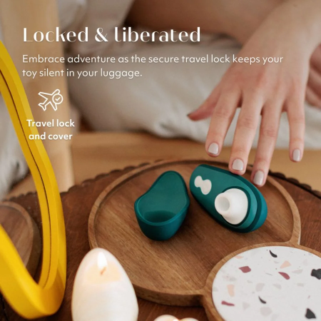 Womanizer Liberty 2 protective travel case with magnetic closure and travel lock feature for discreet carrying